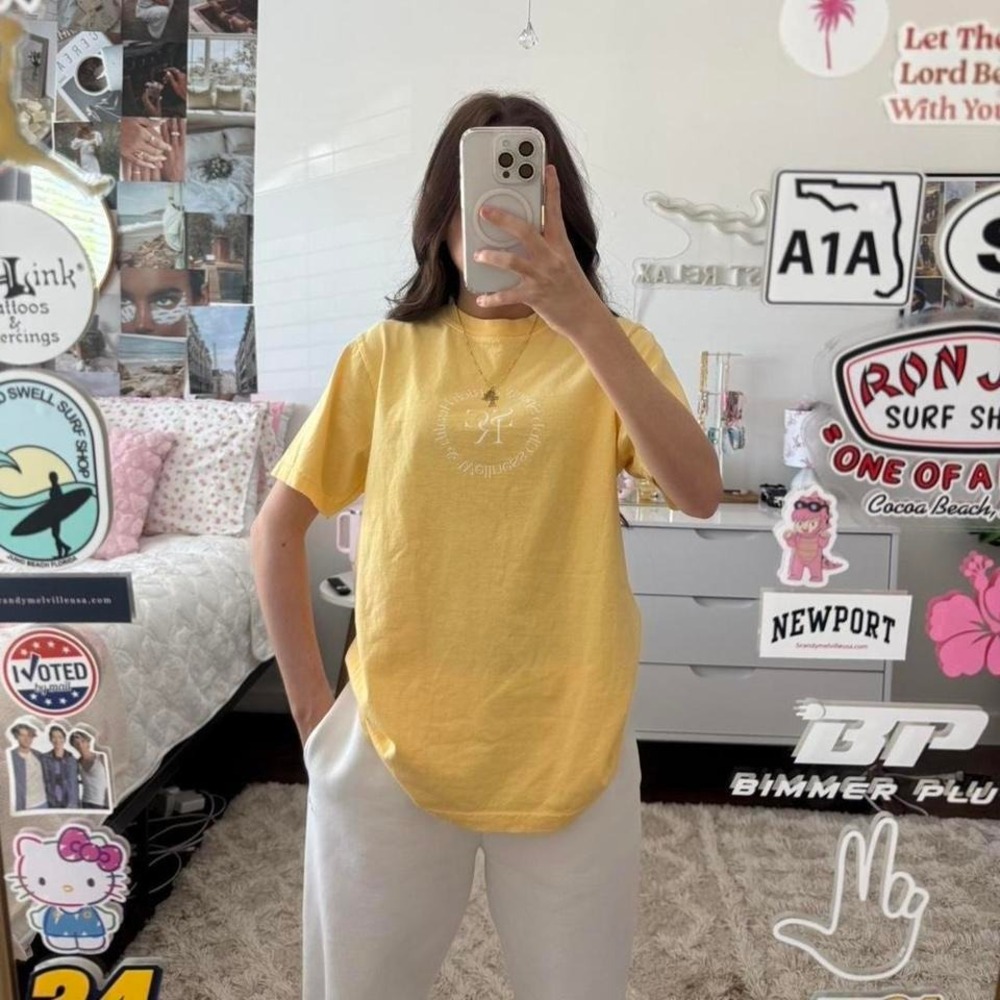 Butter Yellow and‎ White Sport & Rich T-shirt